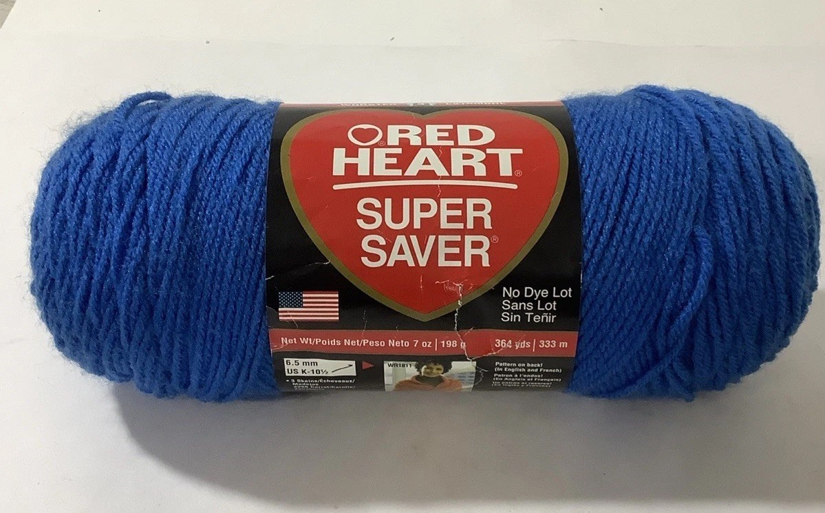 Coats Yarn E300-385 Red Heart Super Saver Yarn-Royal Blue