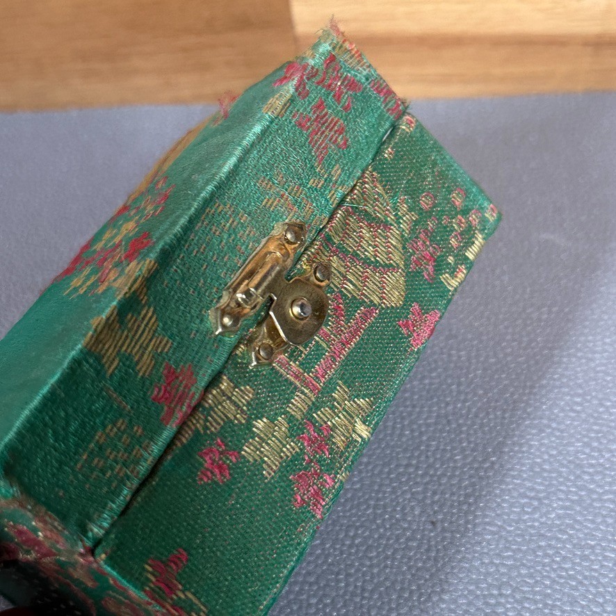Vintage Cloisonne Health Ball Set Sun Moon Stars in Silk Box Chinese Baoding