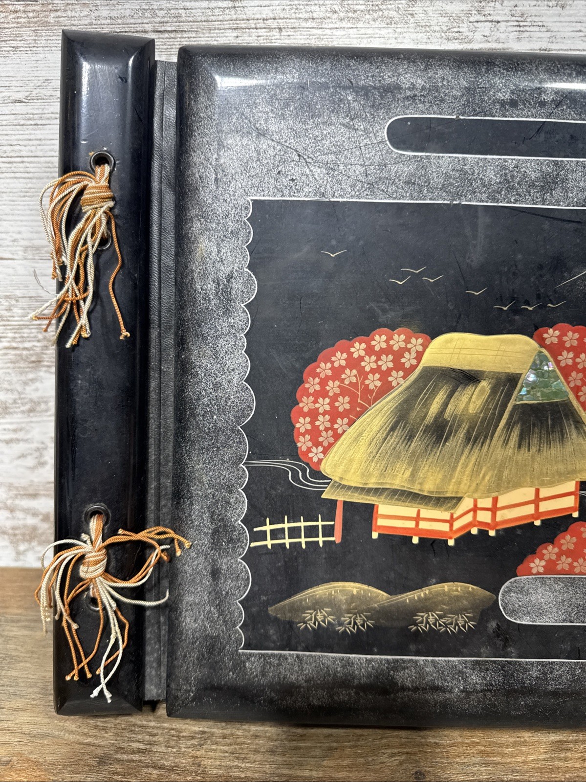 Vintage 1950s Japanese Photo Album – Black Lacquer