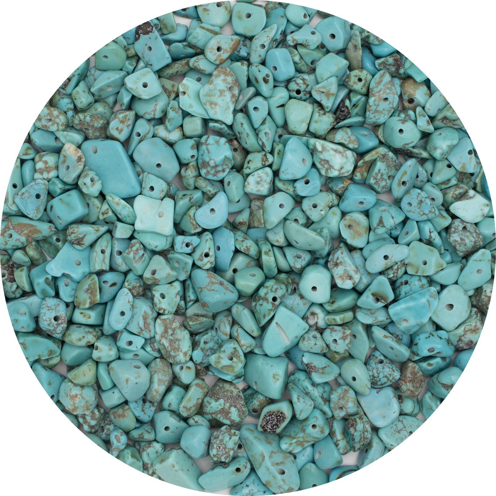 Turquoise Howlite Chip Beads 32” Strand 5~8mm Jewelry Making Bulk Loose