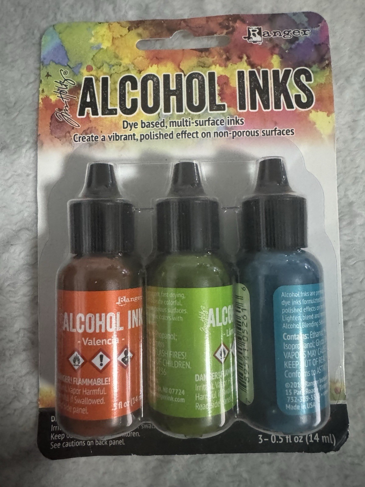 Tim Holtz Alcohol Ink .5oz 3/Pkg New lot of 5