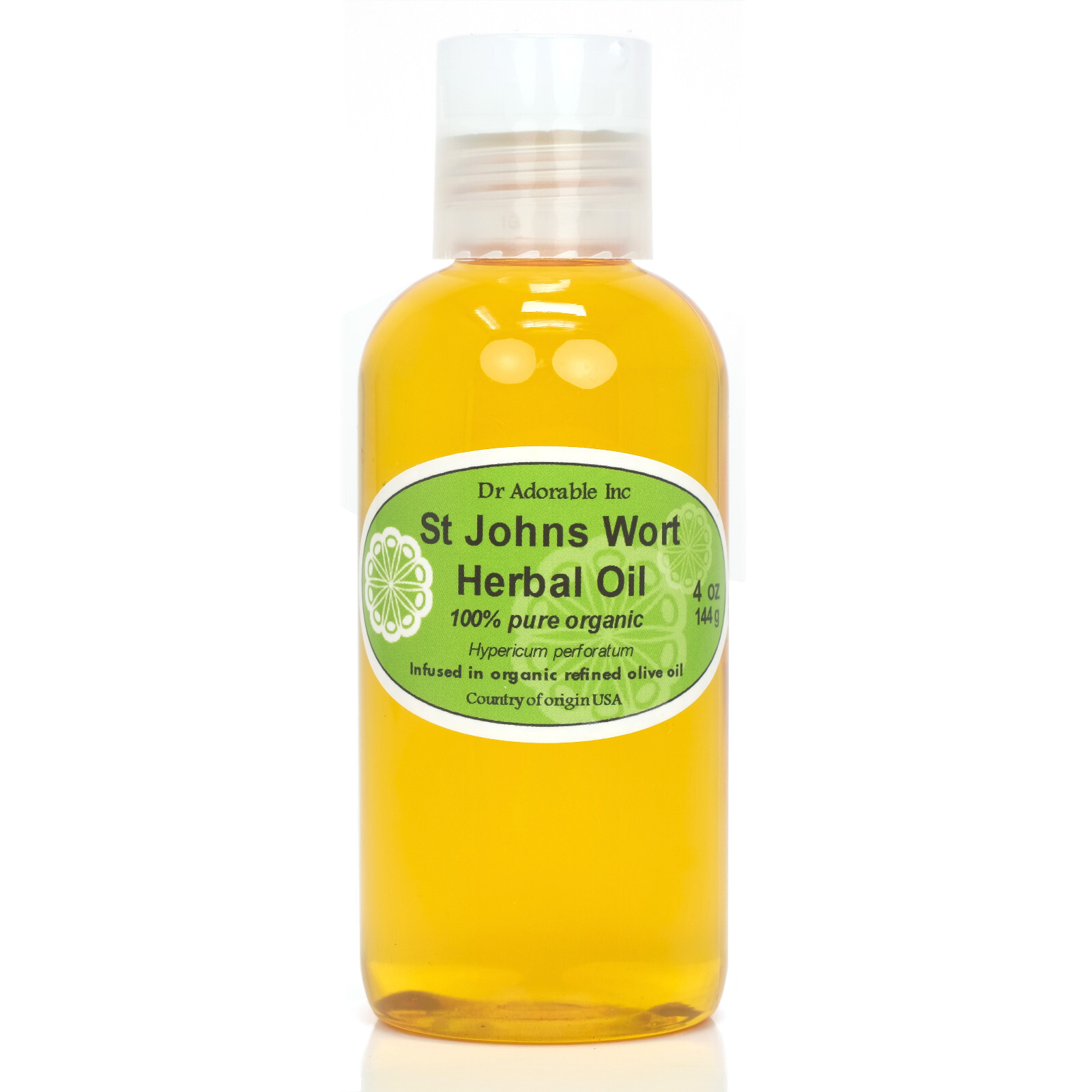 ST.JOHNS WORT WART HERBAL OIL BY DR.ADORABLE ORGANIC 100 % PURE 2 oz-UP TO 7LB