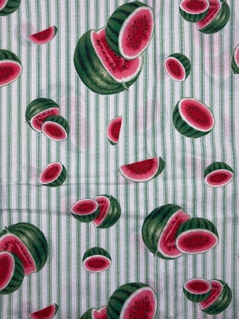 Watermelon Stripes Fabric Wamsutta Cotton 44″ 1 Yard