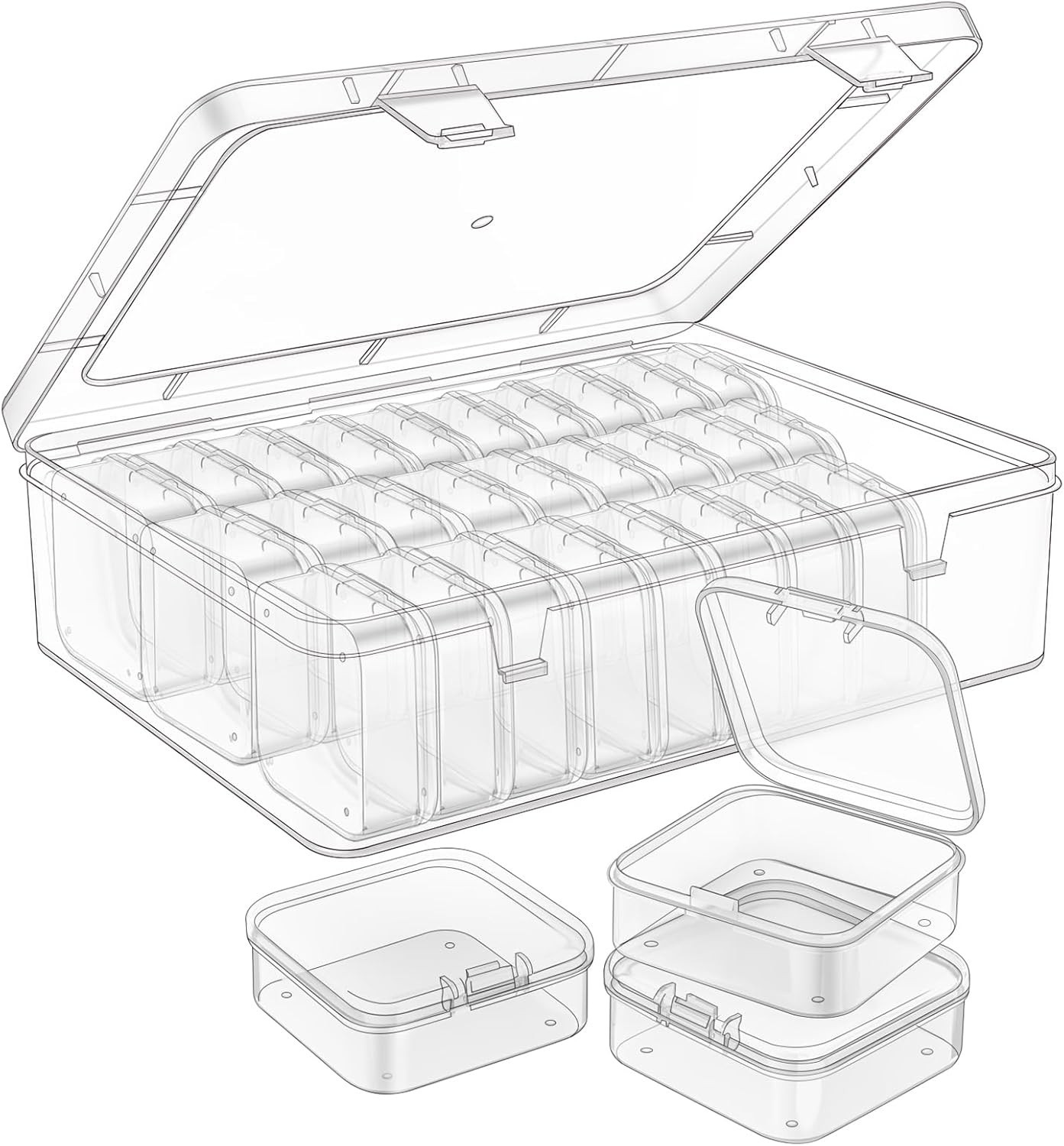 Clear Plastic Organizer for Bracelet Making