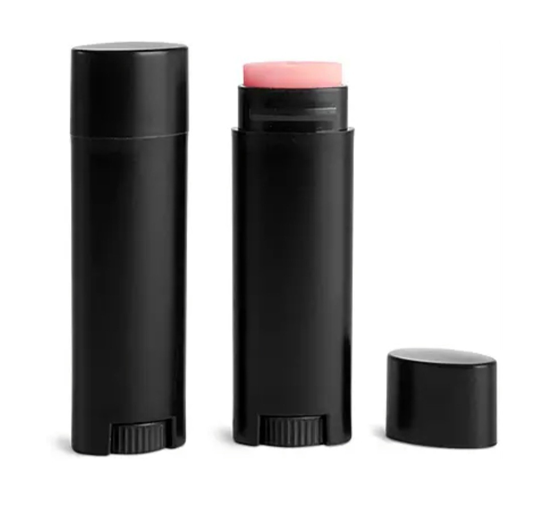 144 Sets -.15 oz SKS Oval Lip Balm Tubes w/ Lids Sunscreen Cosmetics FREE SHIP