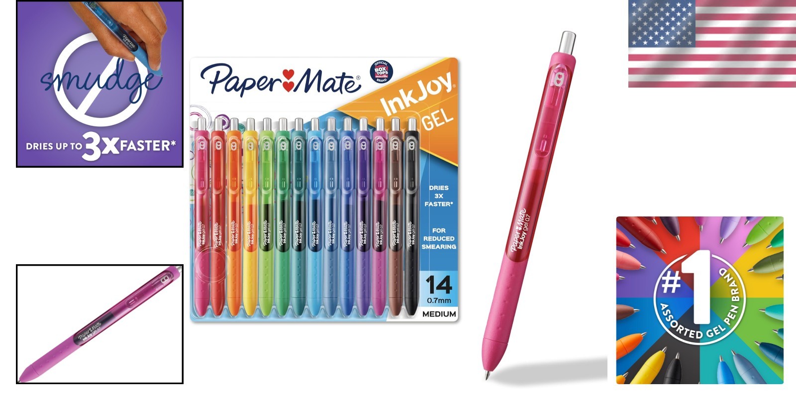 Smooth Writing InkJoy Gel Pens, 14 Count Assorted Colors for Teachers & Students