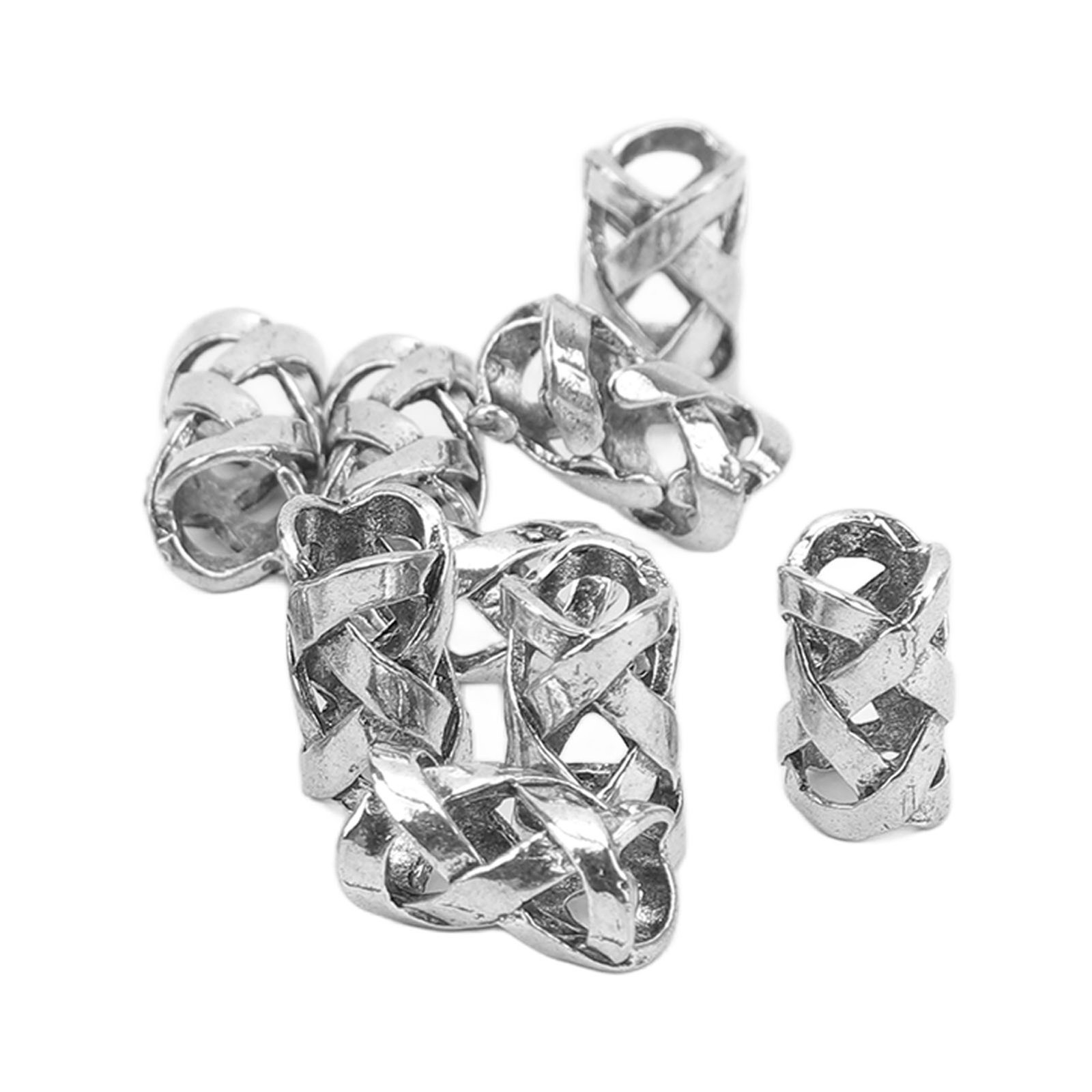 20Pcs Beard Bead Alloy Viking Style Hair Beads Pretty Design Accessory For Men