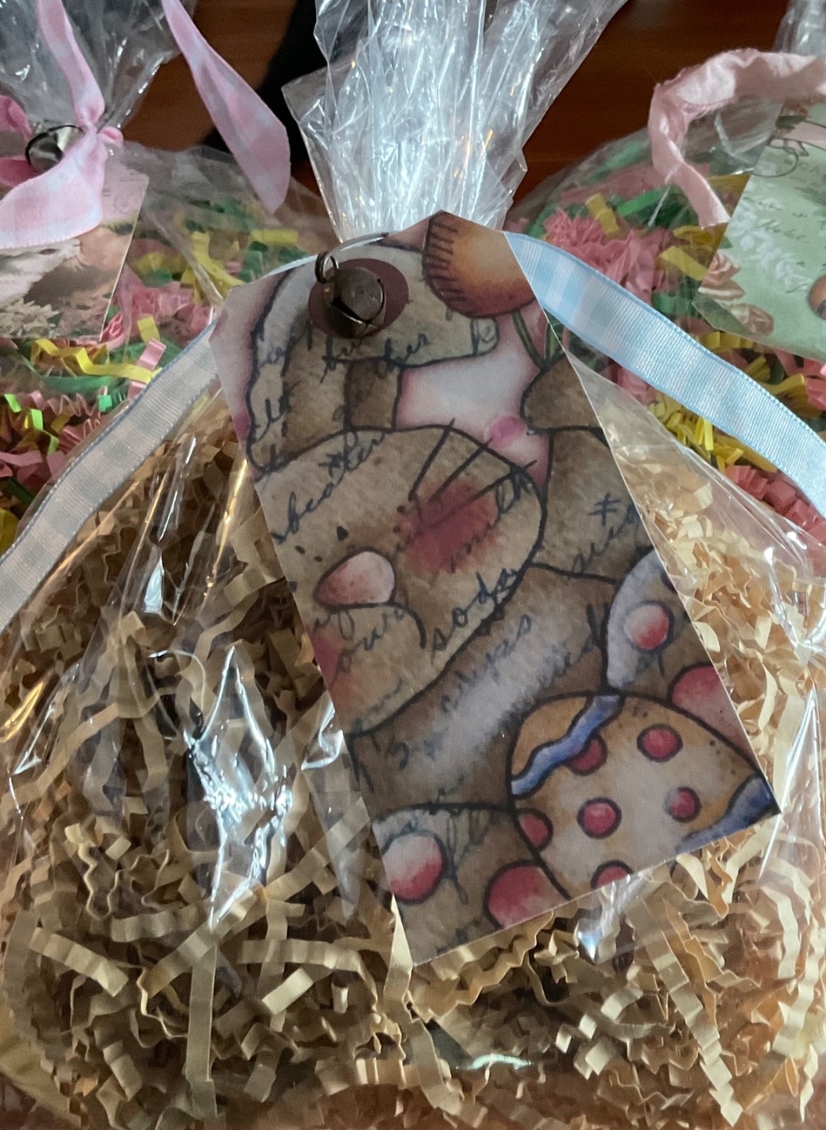 One Handmade Bag Brown Grass Easter Decor Easter Basket Filler