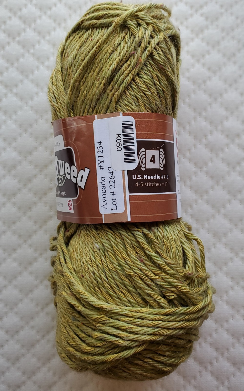 Kraemer Tatamy Tweed Worsted Yarn Cotton Acrylic 100g 180yds Machine Washable