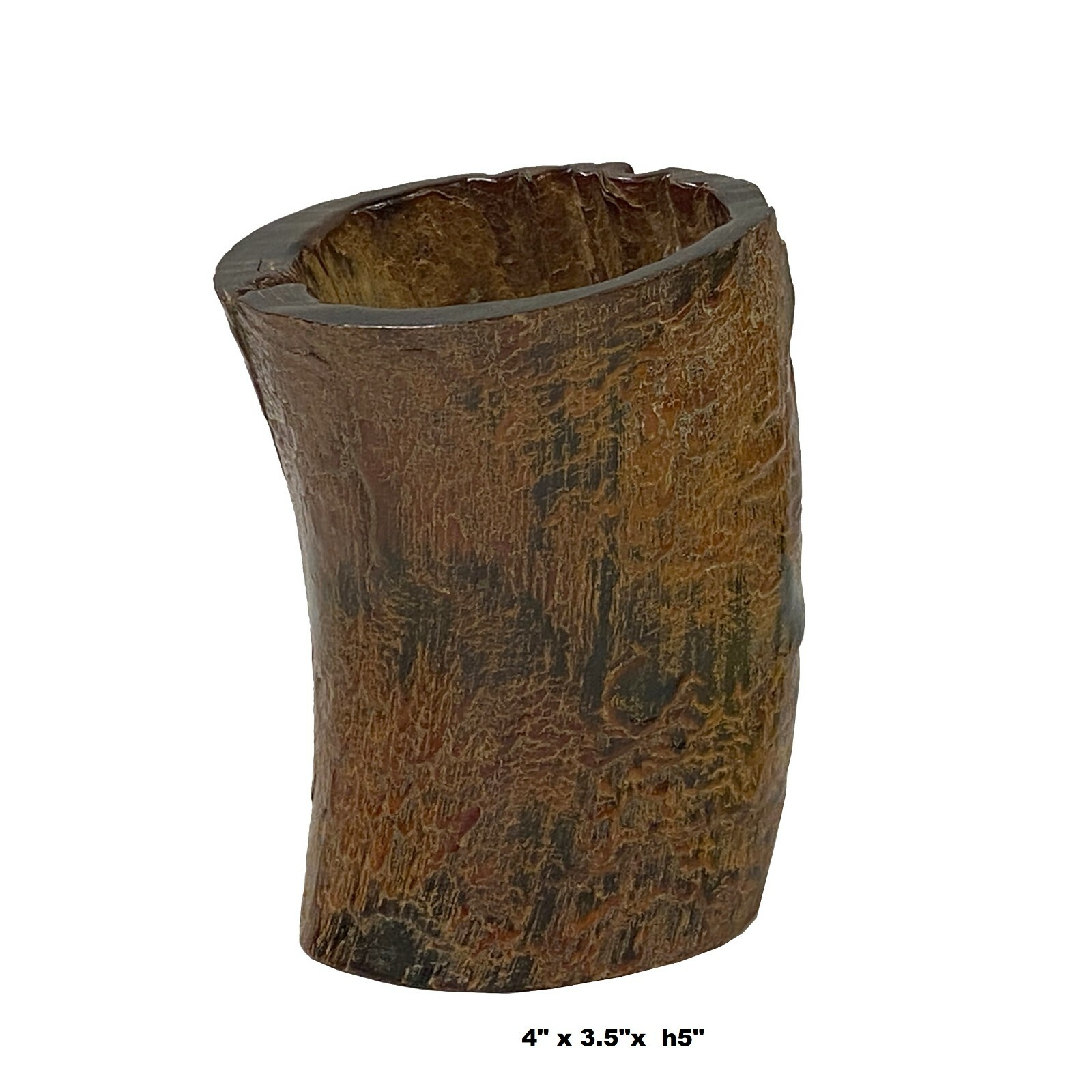 Handmade Chinese Ox Horn Look Brush Pen Holder / Brush Pot ws2053