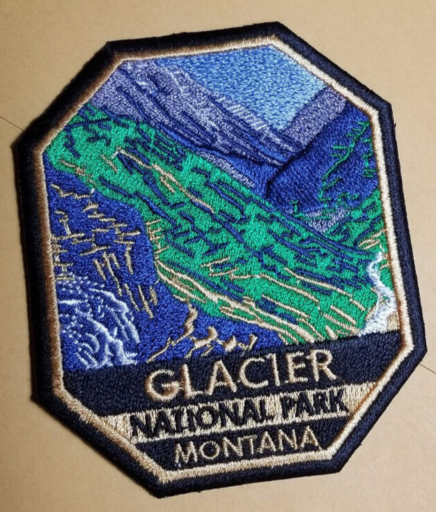 MONTANA GLACIER NATIONAL PARK Embroidered Patch aprox 3X3.5″