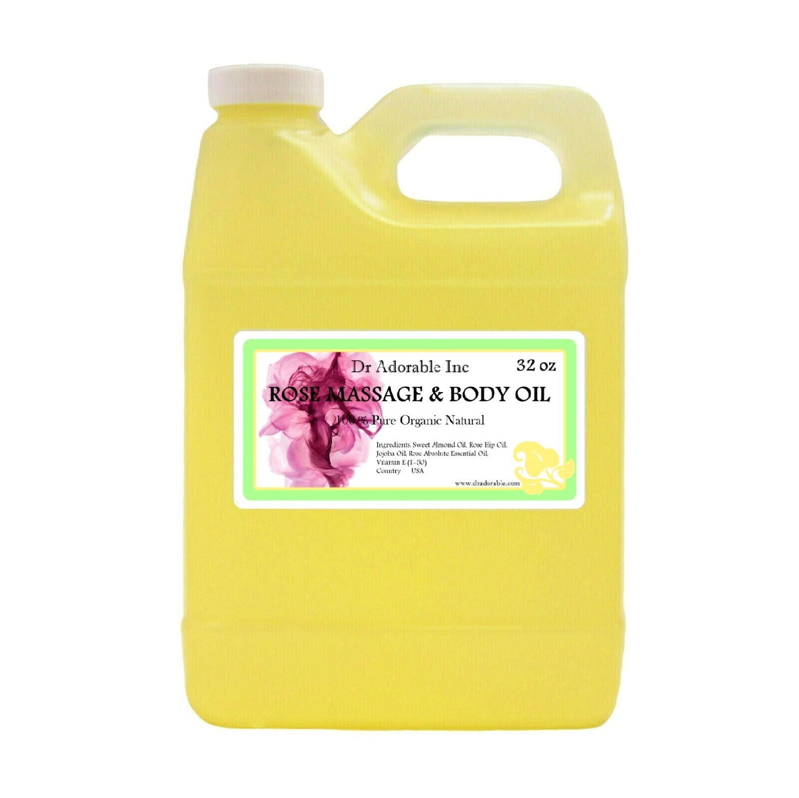 Rose Massage & Body Oil with Jojoba Almond Rose Oils 2 oz -7 lb You Pick Size