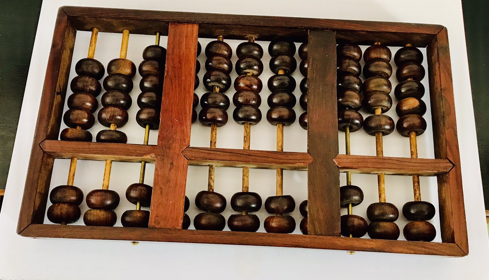 Chinese Wood Abacus 11 Rods 77 Beads
