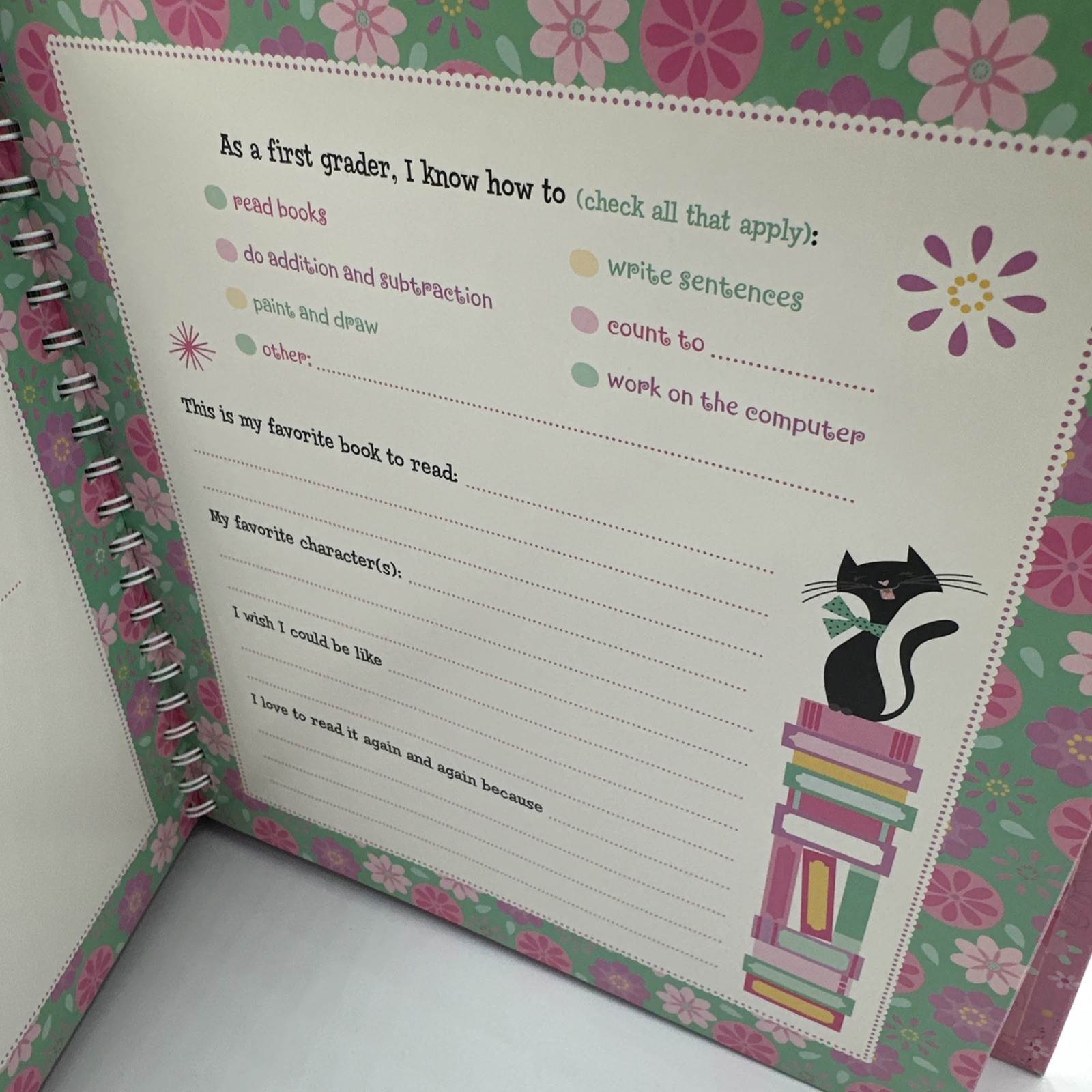 School Years Memory Keeper Pink Modern Floral