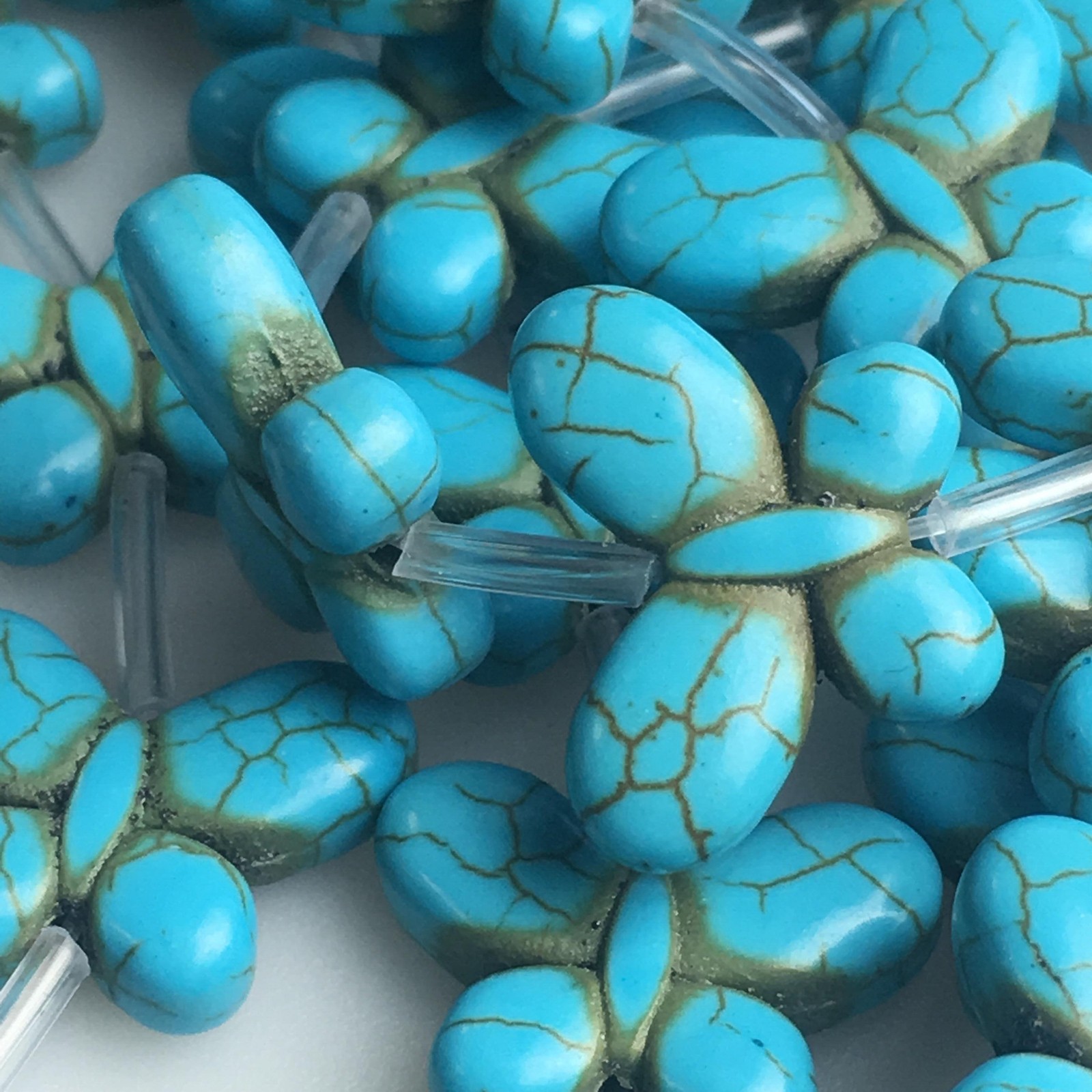 Blue Howlite Turquoise Butterfly Shape Beads 15x20mm 15.5″ Strand