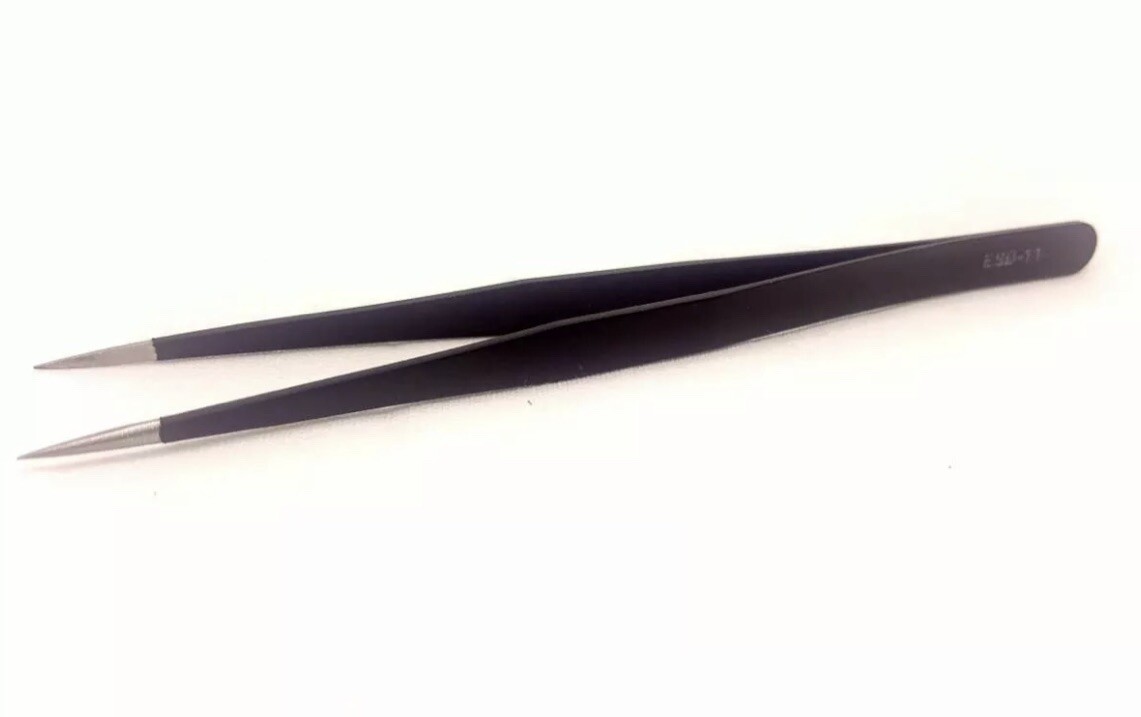 Pointed Tweezers for Weeding Sign Making Vinyl Cutter Plotter ESD-11 – Black