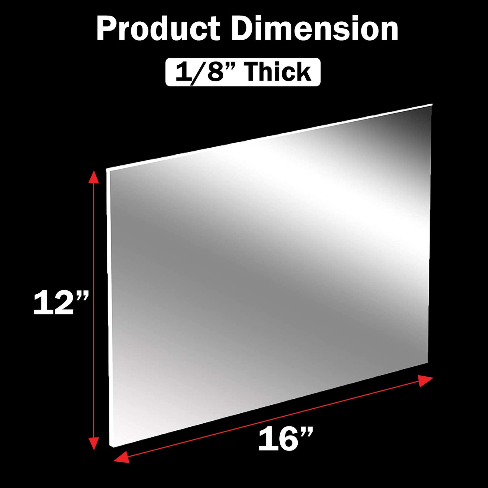 CALPALMY (2 Pack) 1/8″ Thick Clear Acrylic Sheets 12″x16″, Thick,