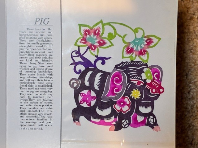 Chinese Paper Cut Art, Book with 12 Birth Animals – Multi-colored