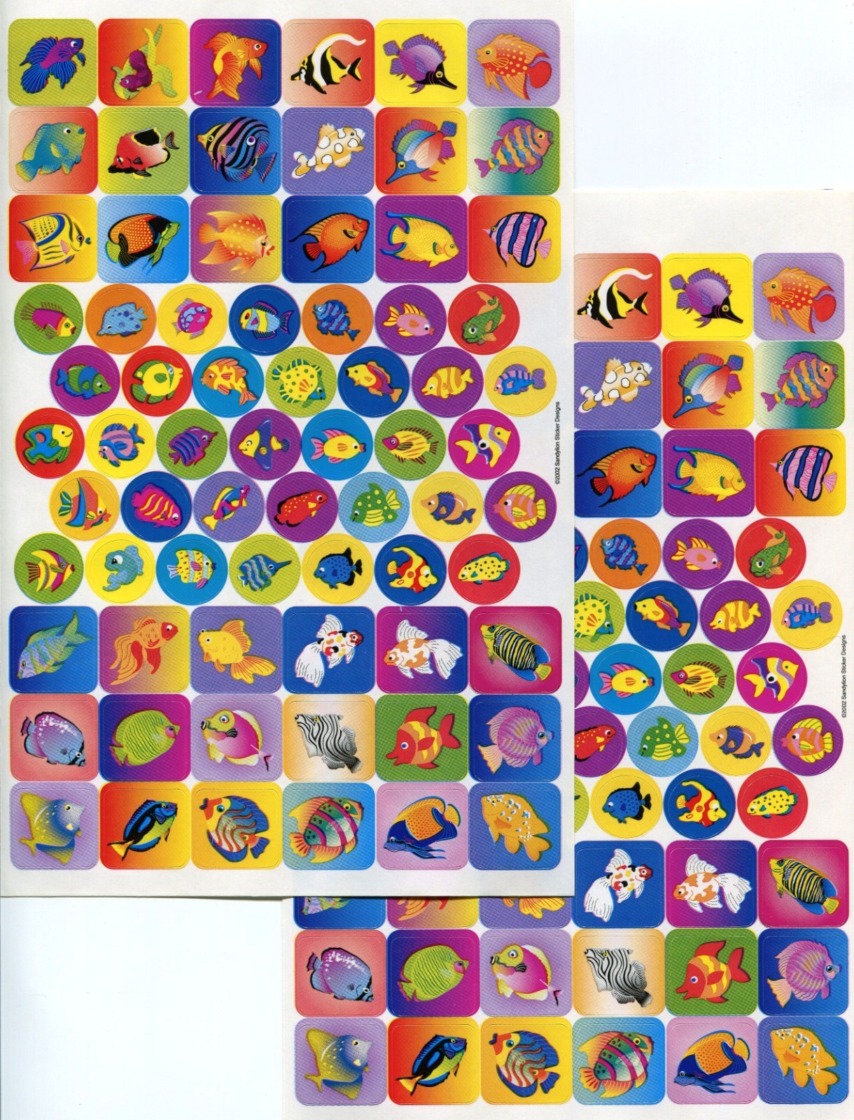Sandylion TROPICAL FISH Scrapbooking Sticker Sheet B211- 6″X9″