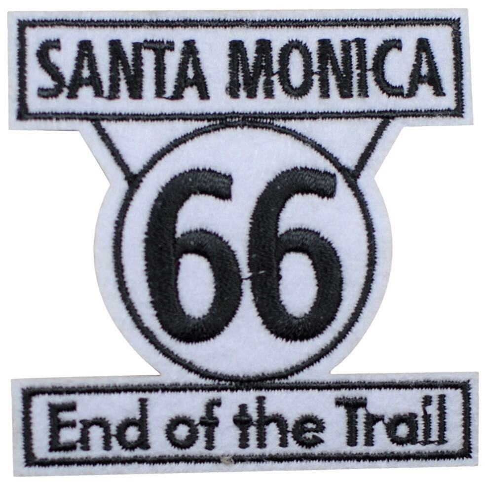 Santa Monica Route 66 Patch – End of the Trail, California Badge 2.5″ (Iron on)