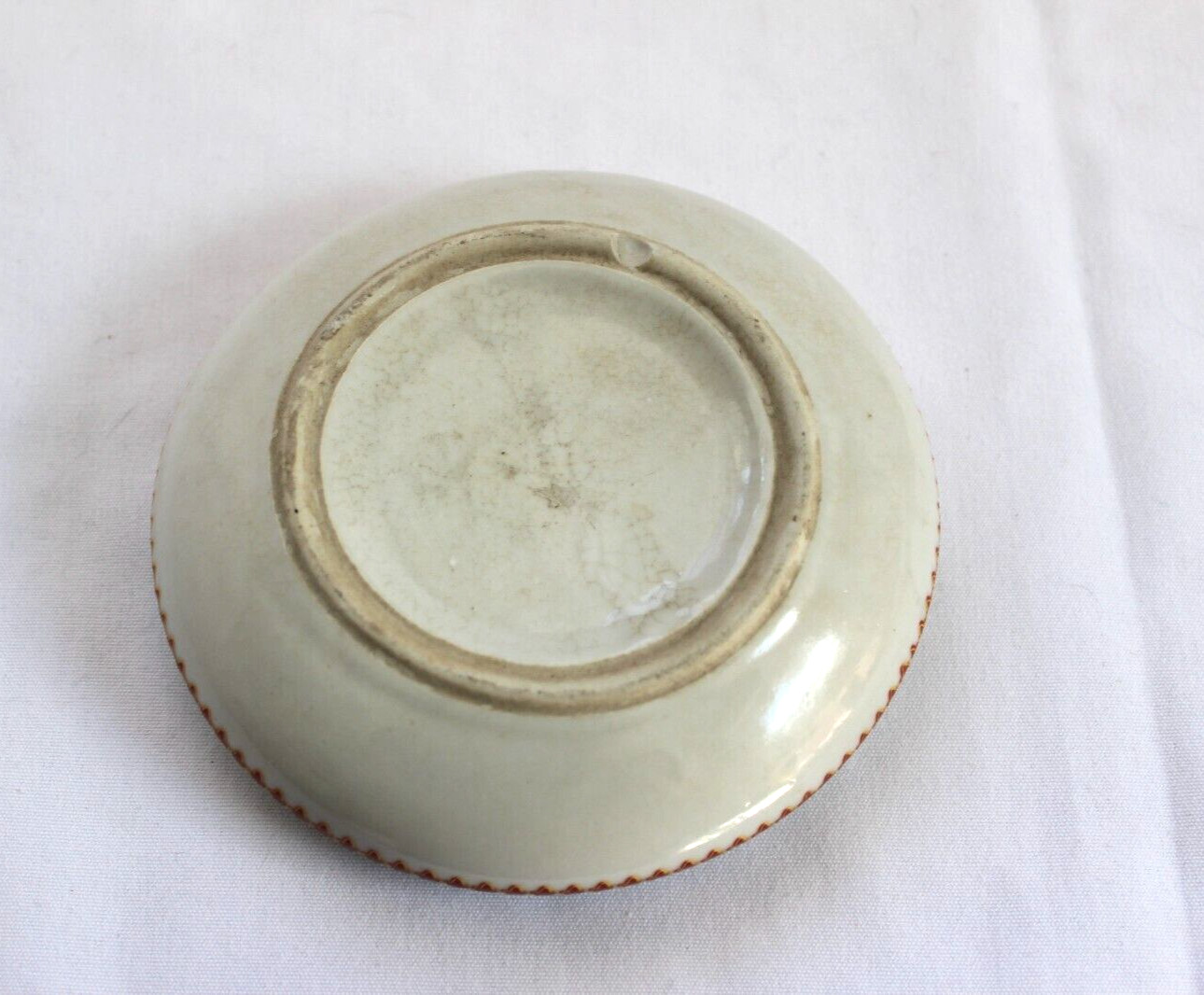 Vintage Chinese Cultural Revolution Mao Tse Tung Ashtray Ceramic With Crazing 5”