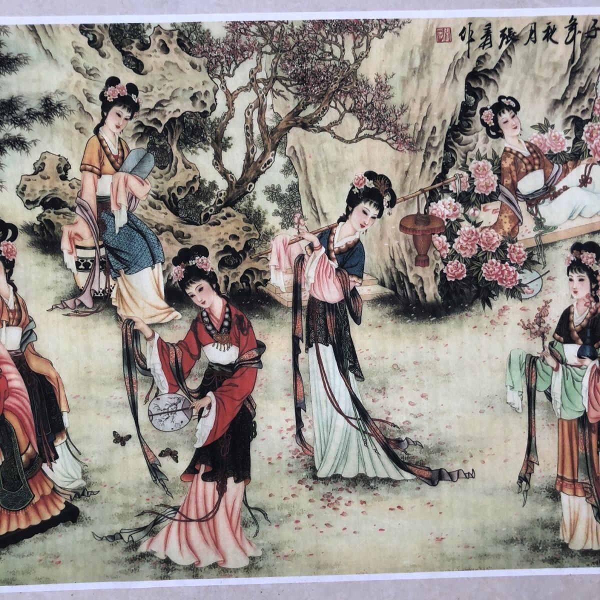 Chinese Beauty Painting Xuan Paper Scroll Unframed Wall Art Print Home Decor