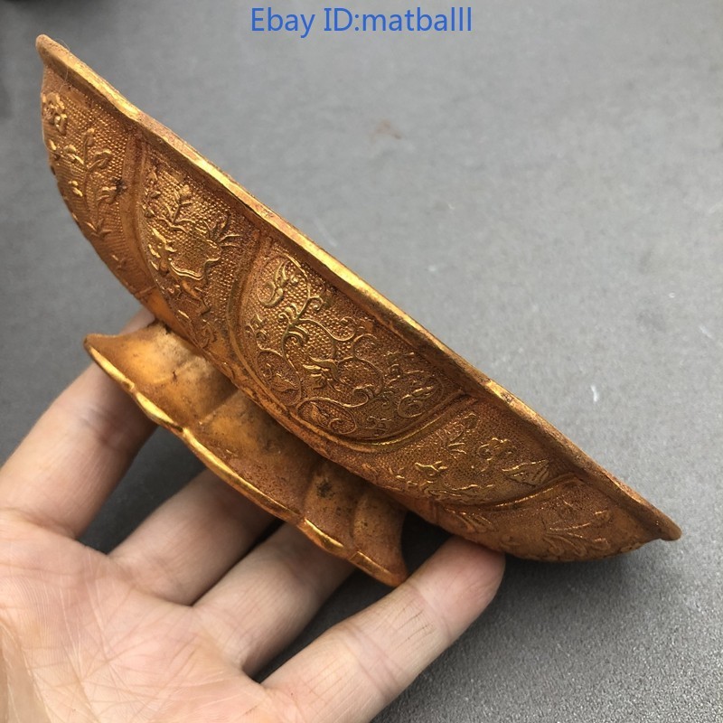 Modern Craft Inspired Gilded Bronze Plate Calligraphy Tool Replica
