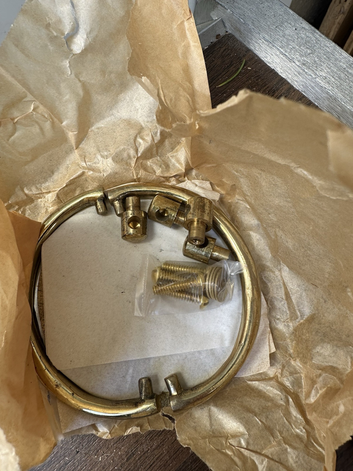 Vtg NOS Mid-Century 3.5” Solid Brass Chinoiserie Drawer Pull Door Knocker 12 Set