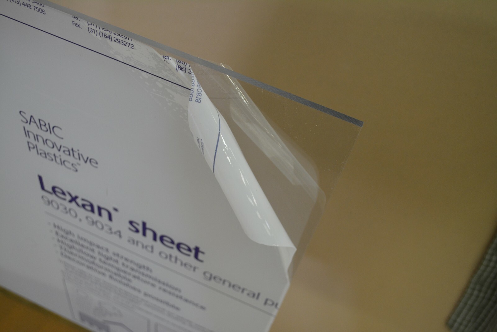 Lexan polycarbonate Sheet 1/4″ Clear 12″ x 8″
