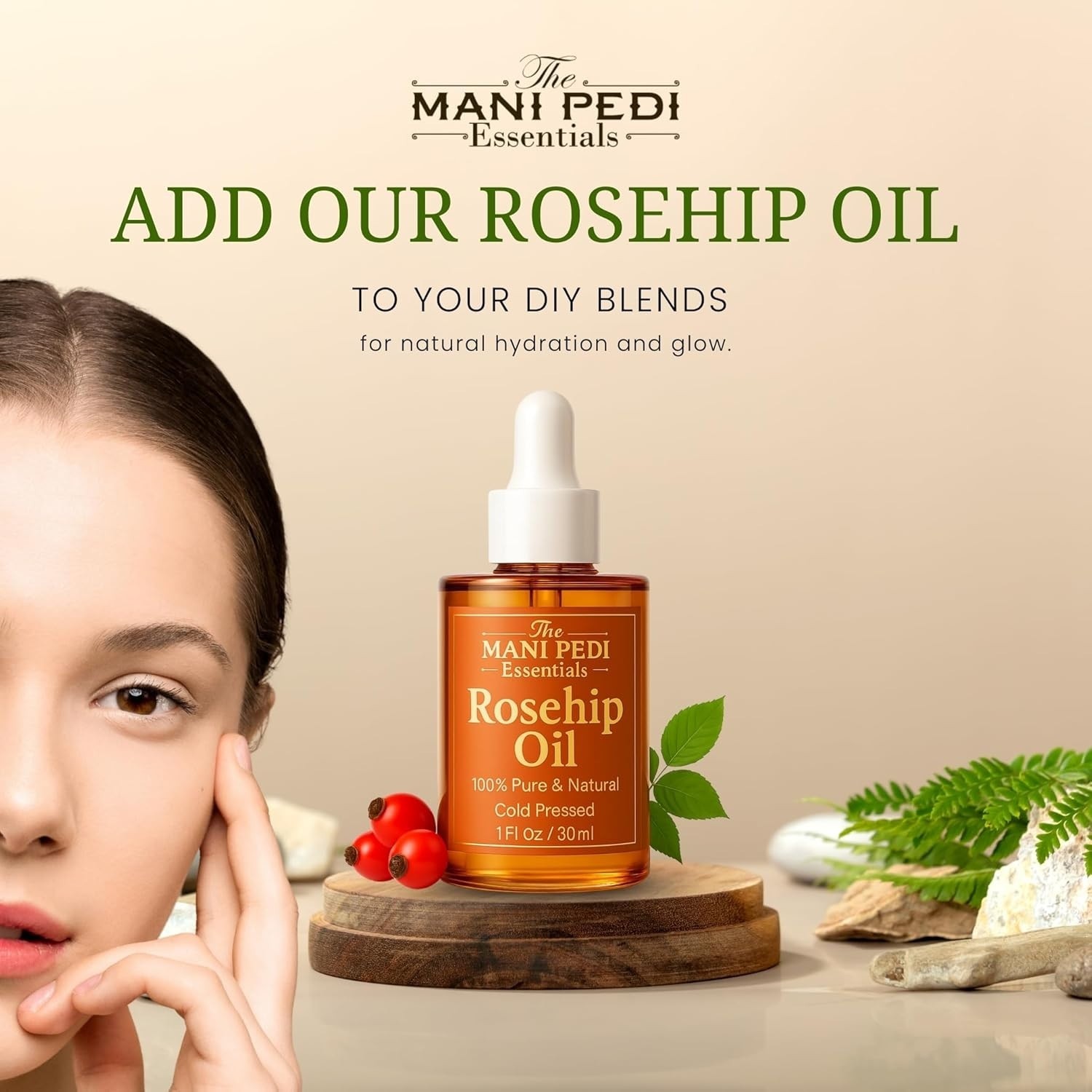 Organic Rosehip Seed Oil 100% Pure Raw Skin Hair Face Anti-Aging – 30ML