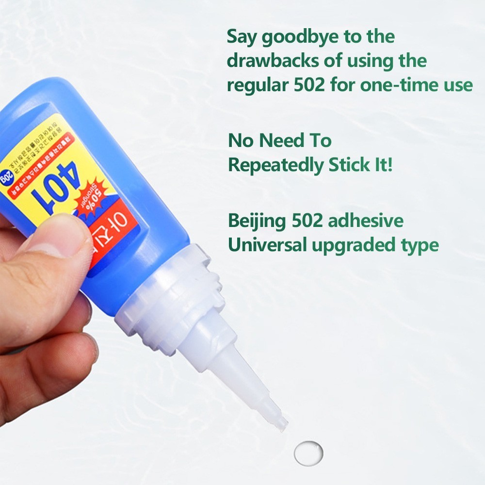 401 Instant Super Glue 20ML Fast Strong Adhesive Multi Purpose Clear Fix