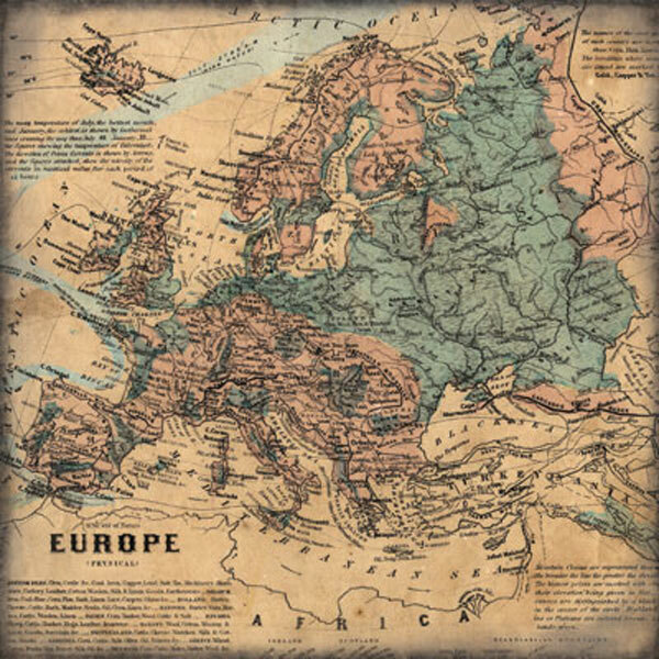 Countries of the World Scrapbook Papers 12×12 Resorts Travel U-CHOOSE 106 Papers