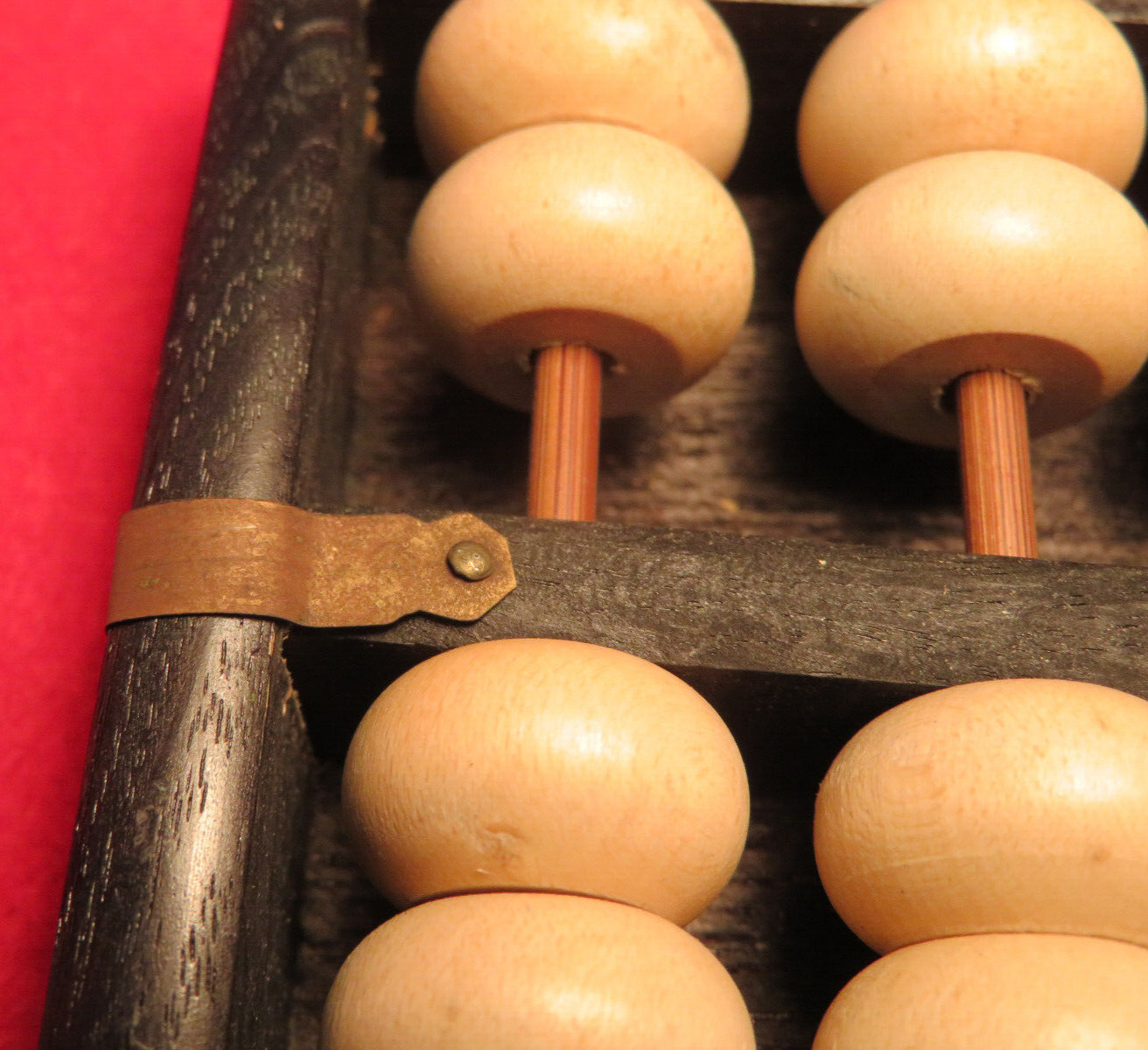 1957 Mr.Y.Fujimoto Japan Abacus 13 Rods 91 Beads, O/B w/booklet Takashimaya