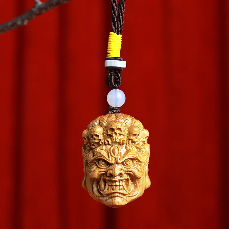 Boxwood Solid Wood Buddha Statue Pendant Chinese Buddha Statue Ornaments