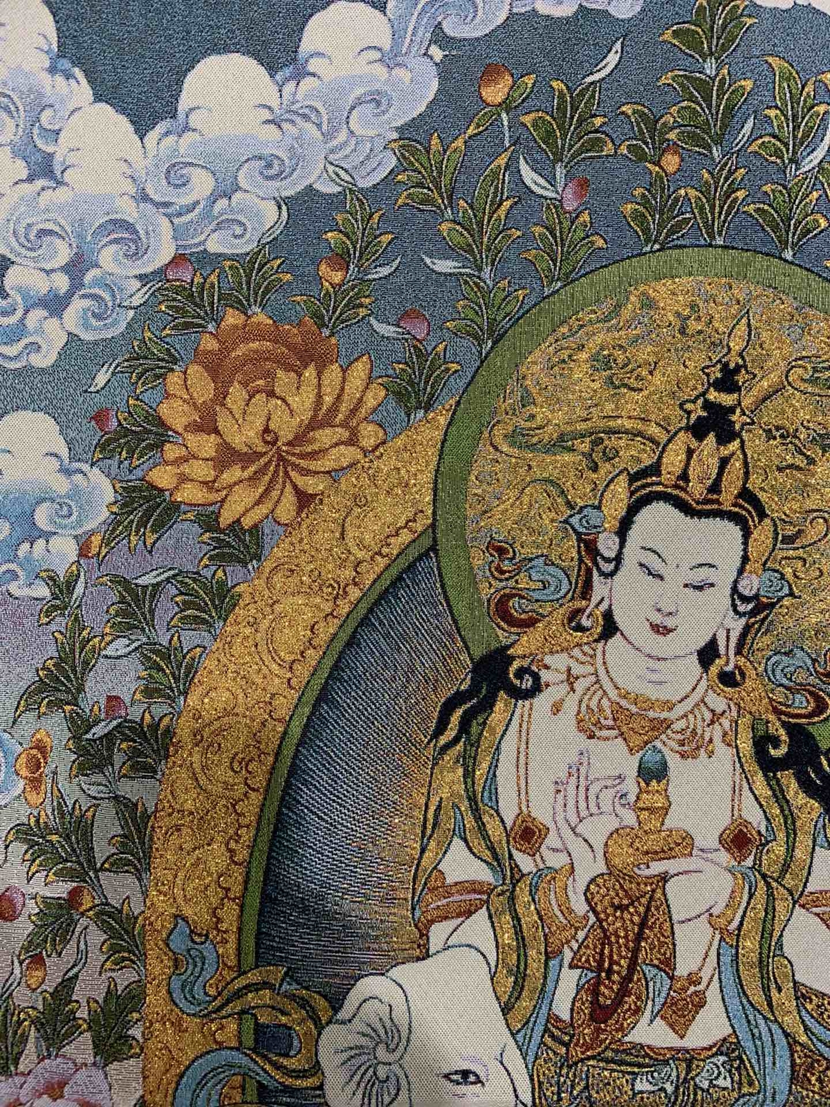 36″ Tibet Tibetan Cloth Silk Samantabhadra Guanyin Tangka Thangka Mural 26