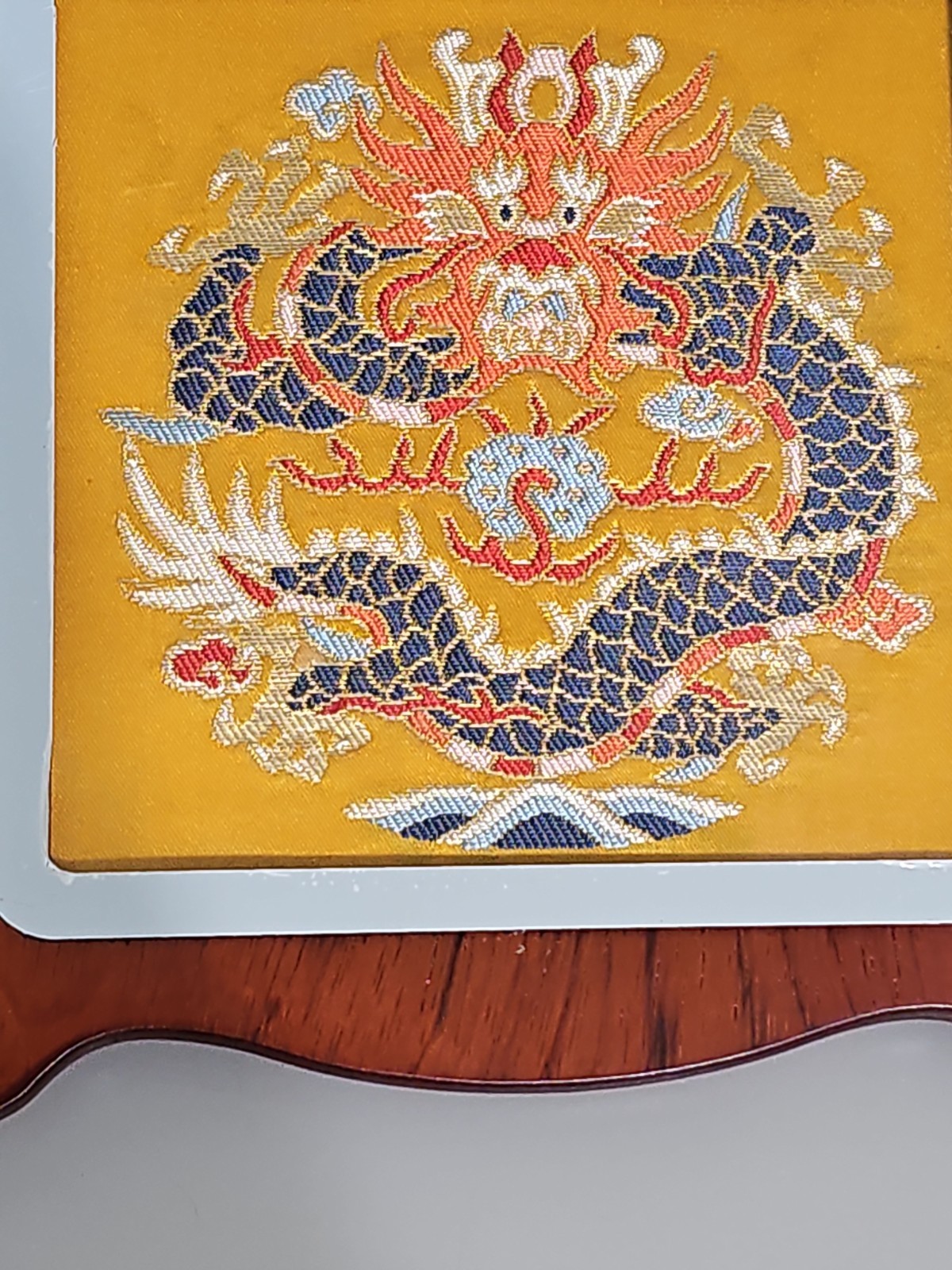 Nanjing Yunjin Brocade Imperial Dragon Art Trifold Frame Set Silk New Open Box