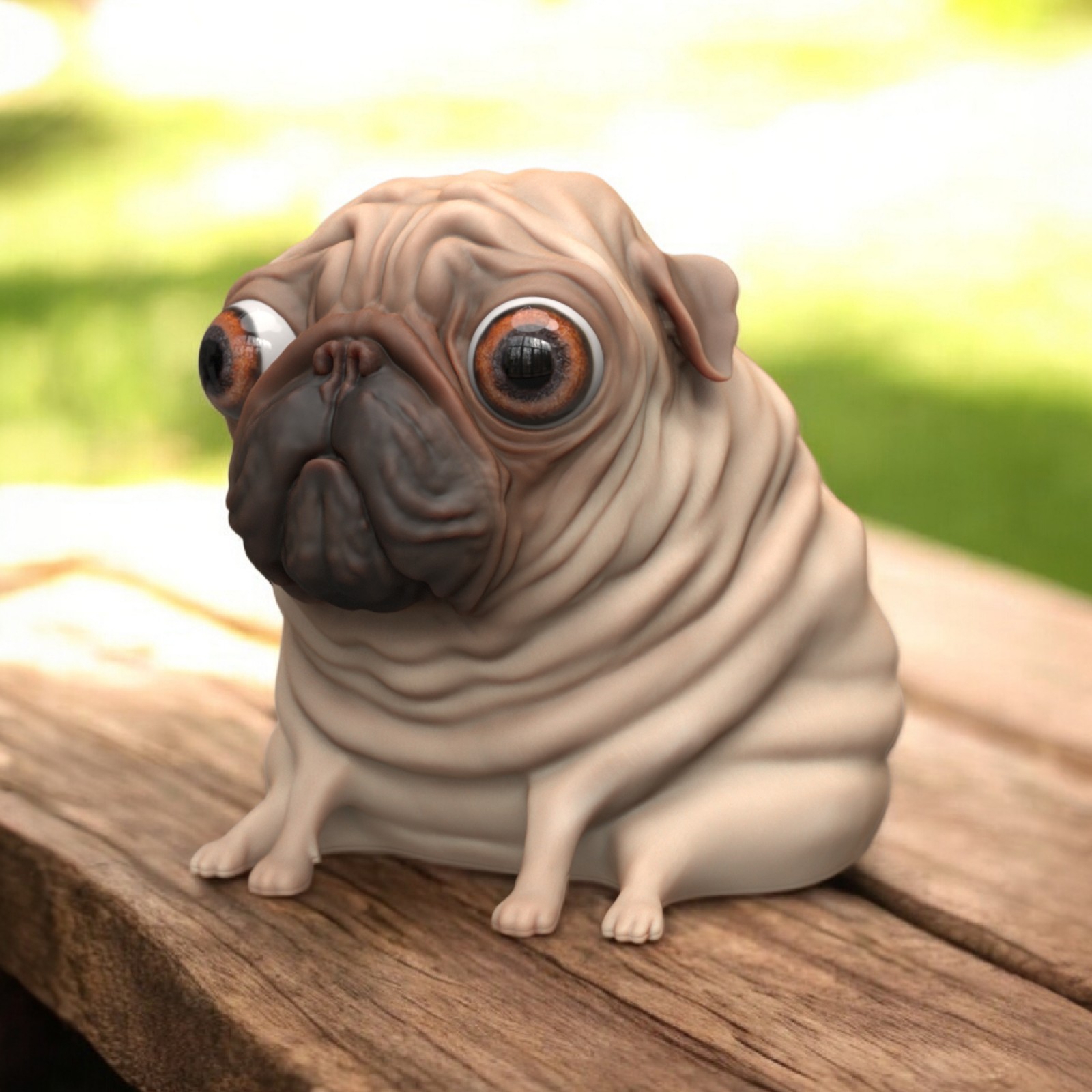 Funny Bug-Eyed Pug Silicone Mold – Chubby Pug Candle,Soap,Gypsum,Resin,Wax Mold