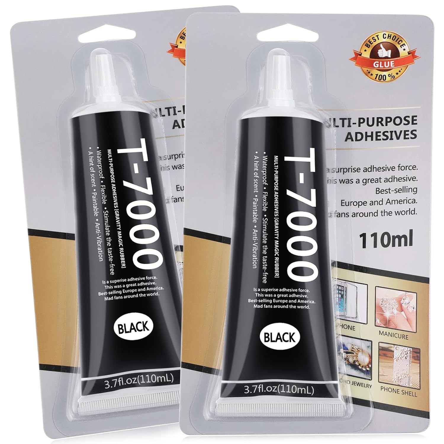 T7000 Black Glue for Phone Repair Semi Fluid Craft Glue T-7000 Adhesive Glue