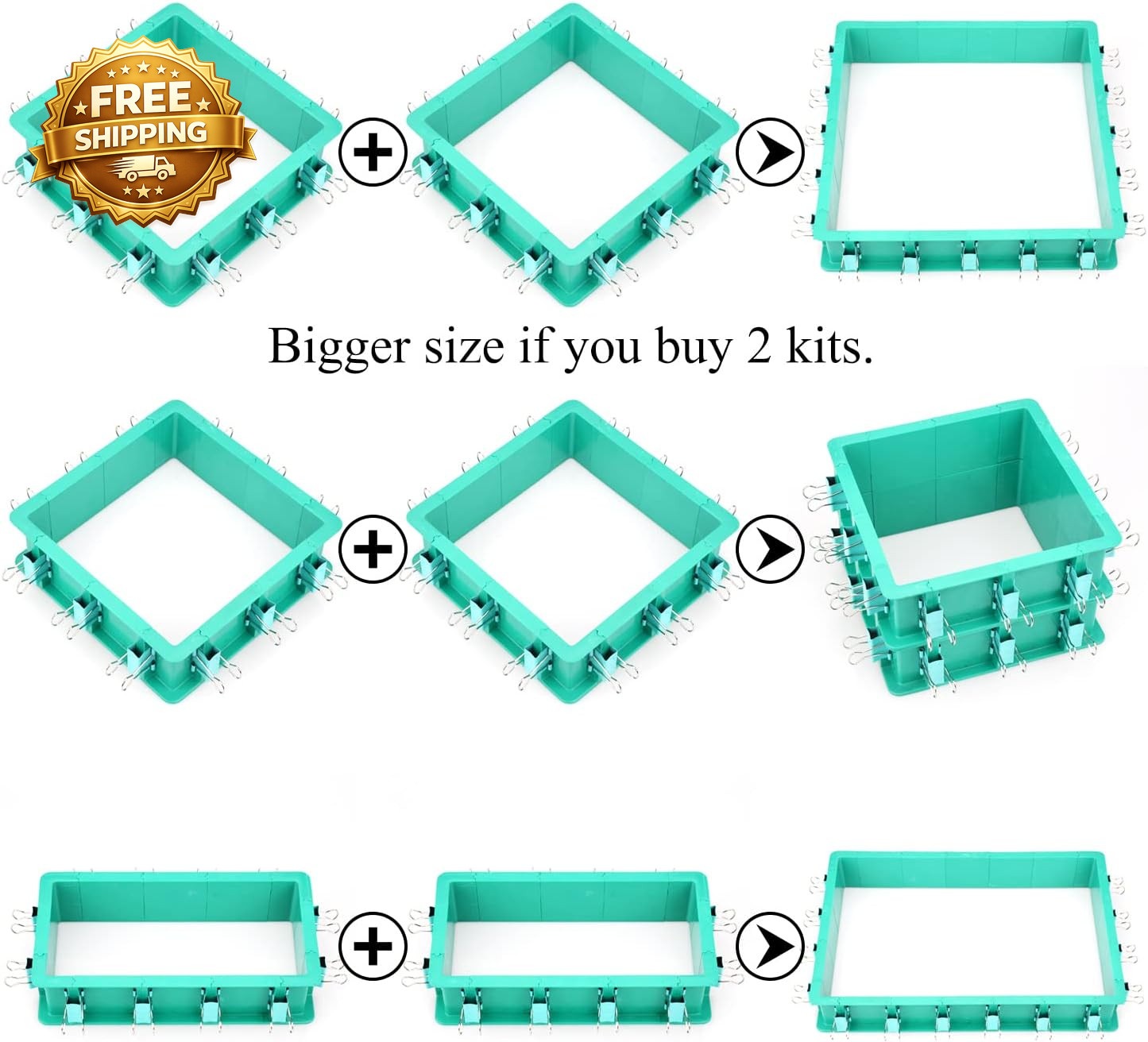 Adjustable Mold Housing Kit for Silicone Mold Making Leak-Proof Plastic Frame