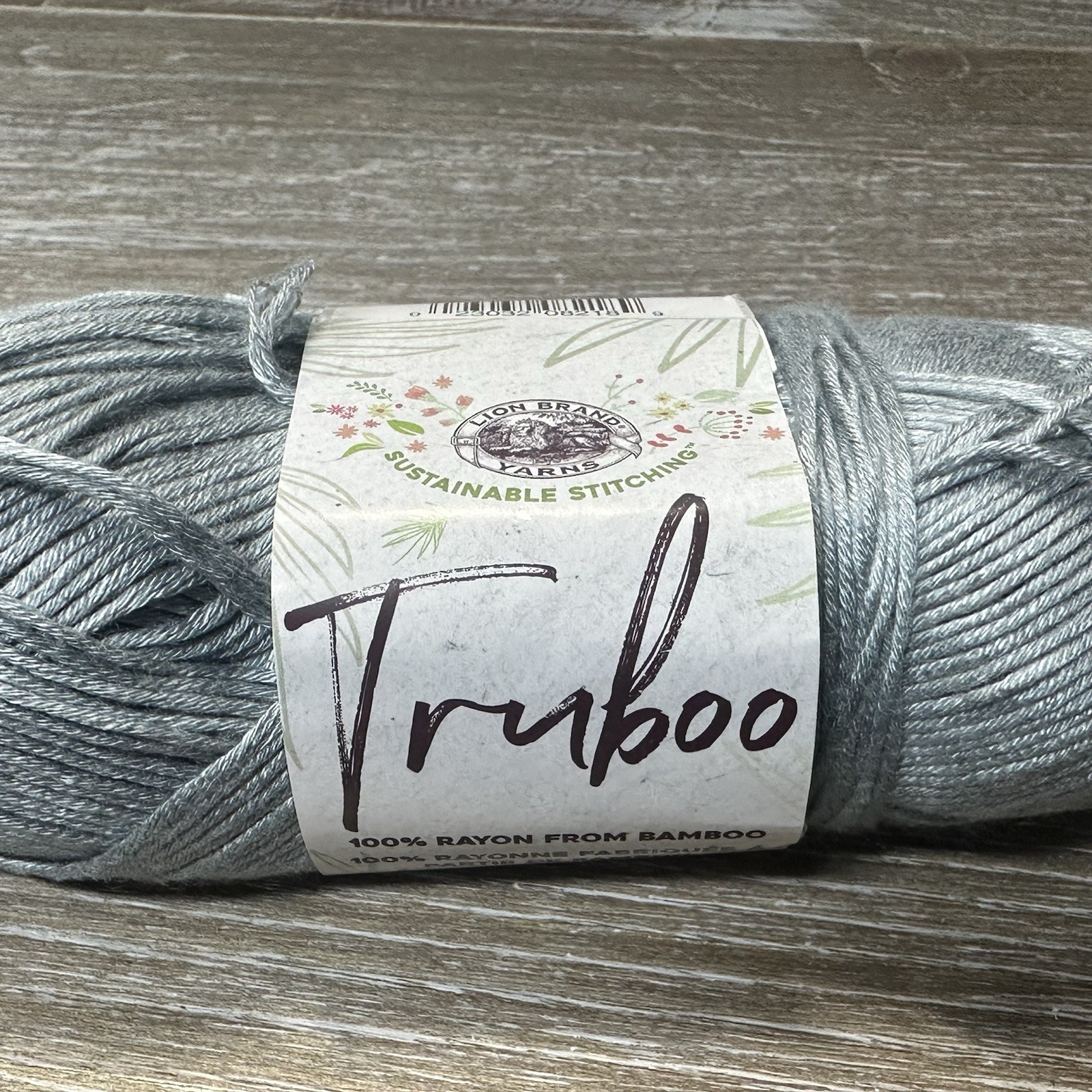 Lion Brand Truboo Yarn Sky Blue Rayon from Bamboo Dye Lot 17553-1 2021-8