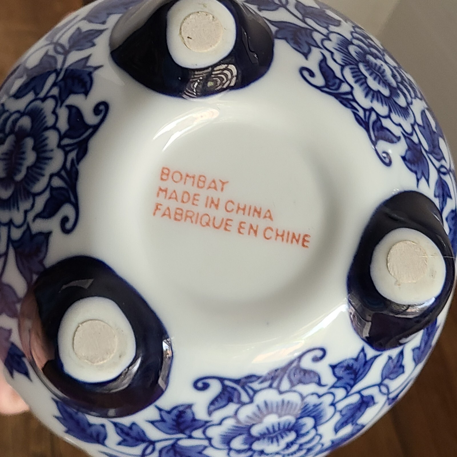 Vintage Bombay Incense Burner Blue & White 6″ in Diameter