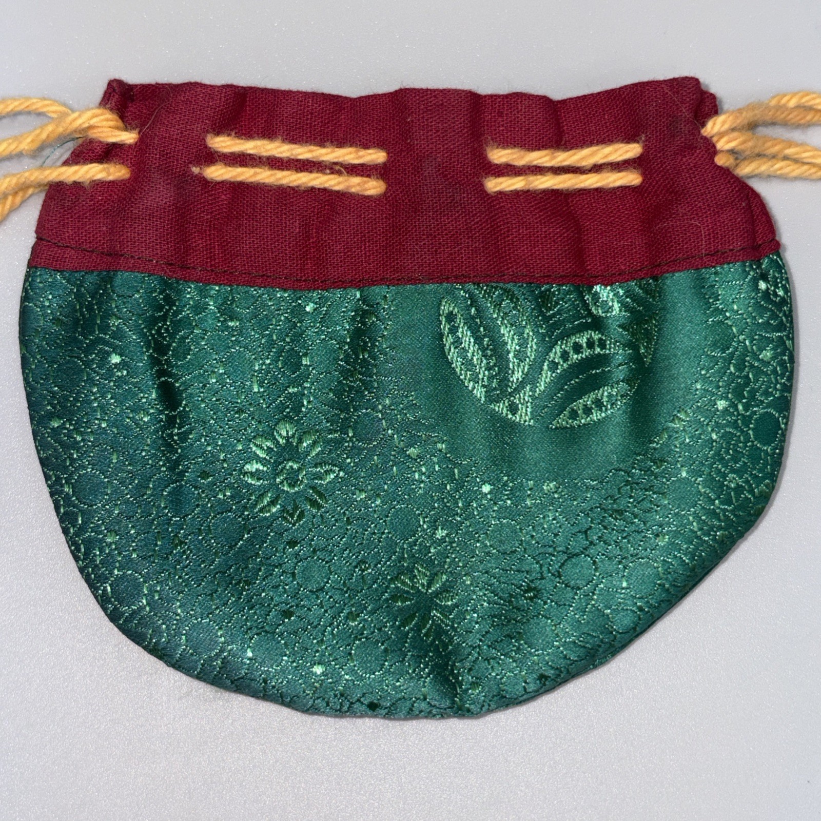 Vintage Chinese Silk Brocade Drawstring Jewelry Pouch & Wine Bottle Gift Bag Lot