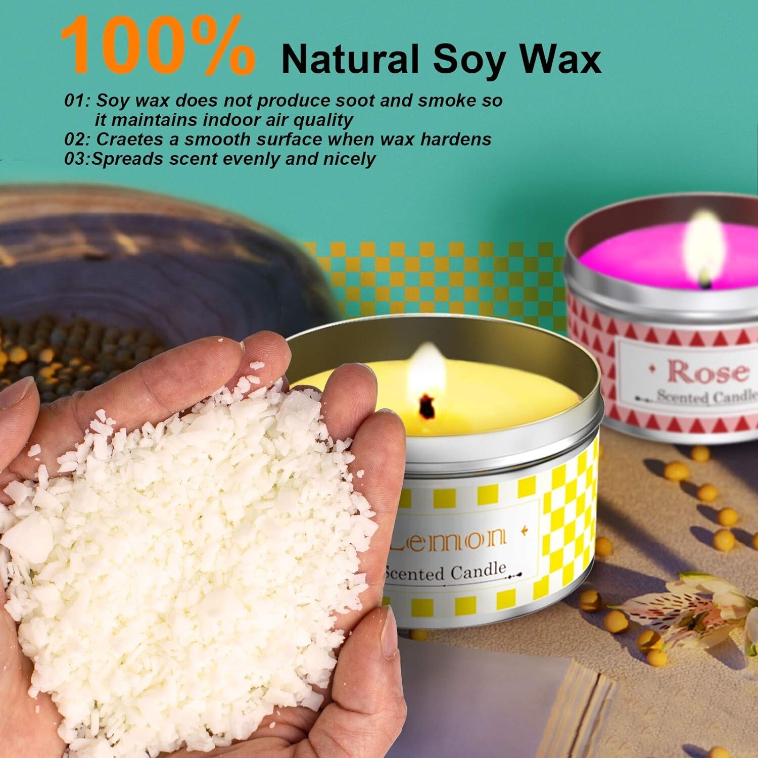 Candle Making Kit Supplies, Soy Wax DIY Candle Making Kit for Adults and