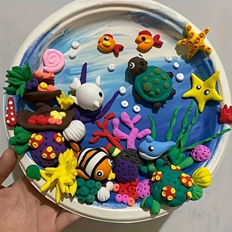 24 Colors Magic Clay Nature Color DIY Air Dry Clay with tool as Best Present