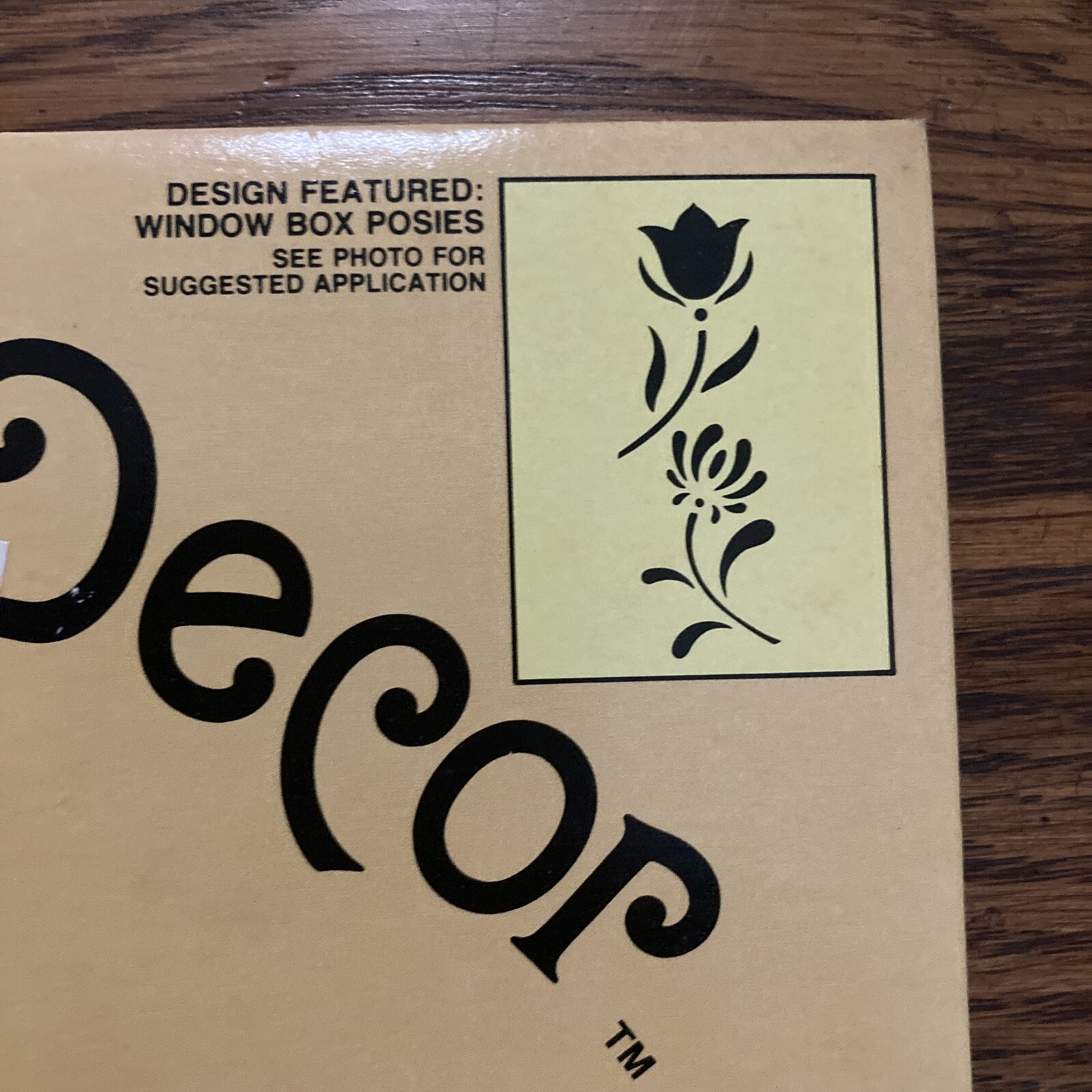 Vintage Plaid Enterprises Inc. Stencil Decor No. 1829 Window Box Posies 8.5″x11″