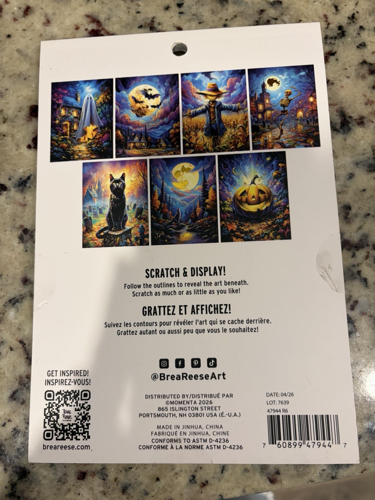 Brea Reese Scratch Art Pad Kits 6×8 Brand New Fall 2026/halloween-Not Online Yet