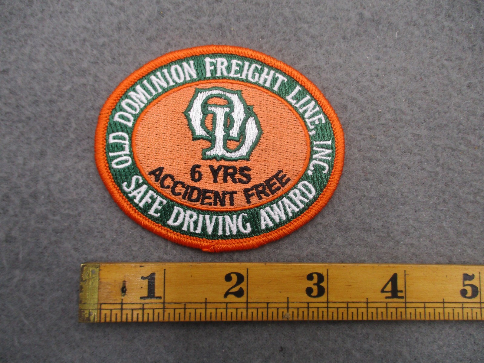 Old Dominion Freight Line Safe Driving Award Patch 6 Years Accident Free