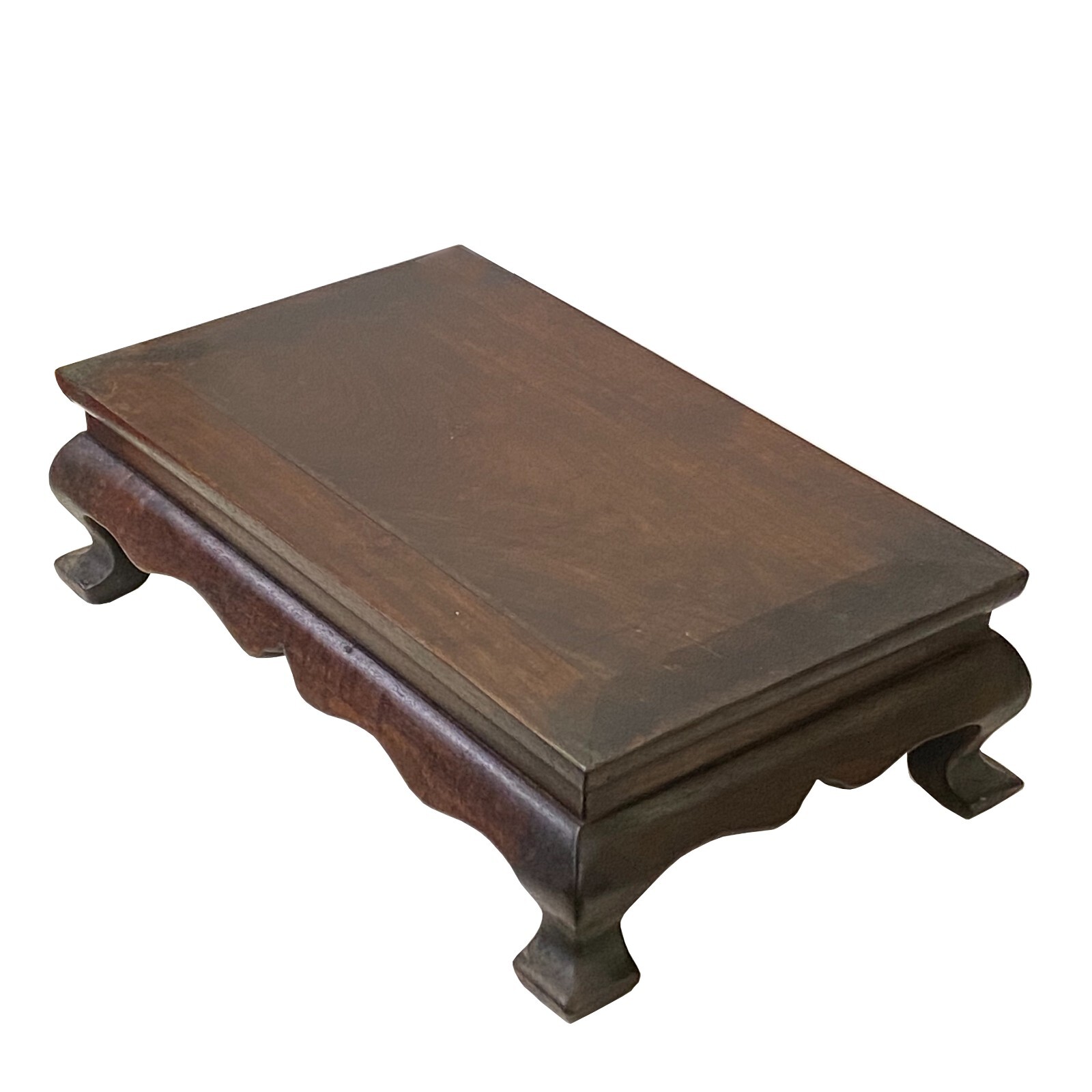 Chinese Brown Wood Rectangular Table Top Stand Display Easel ws3025