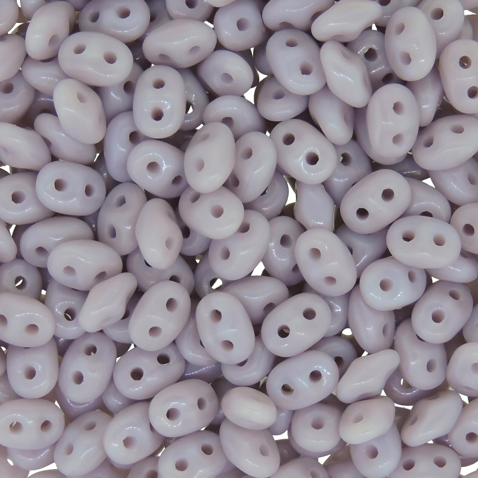 Czech Superduo Two-hole Seed Beads 5×2.5mm Opaque Violet 22.5 Grams