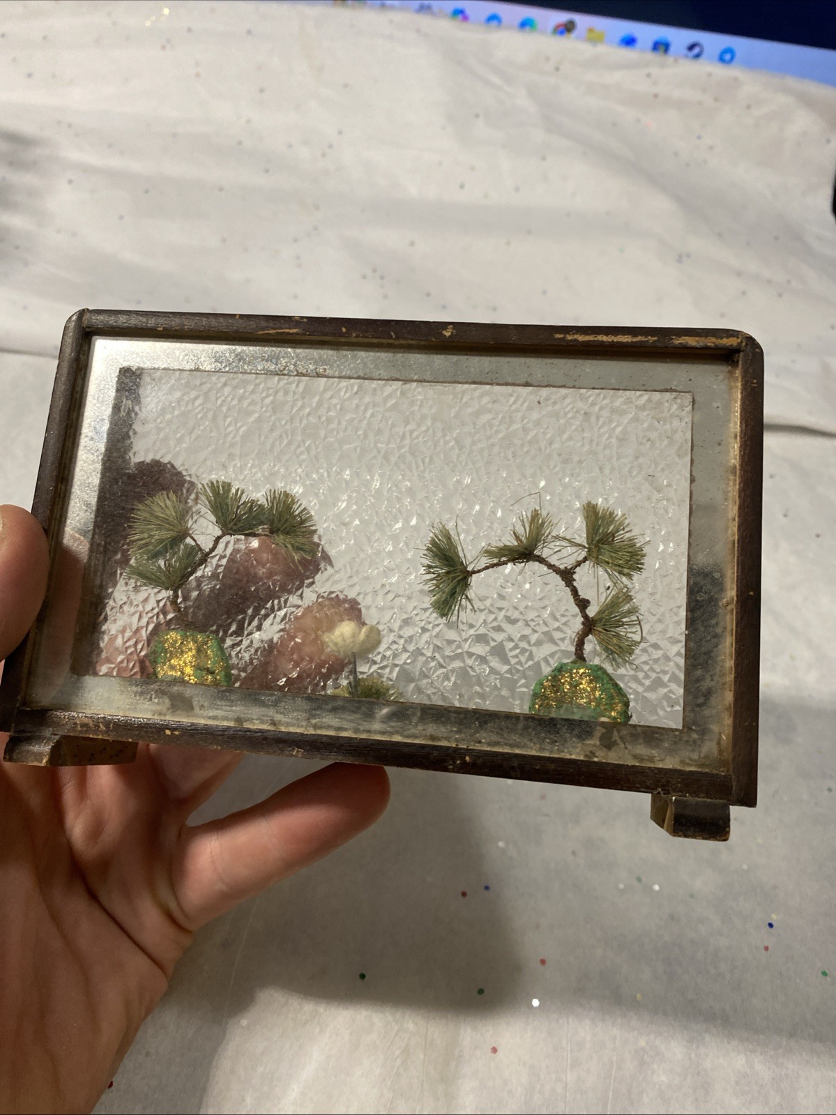 Vintage Chinese Bonsai Scene Asian Oriental Art
